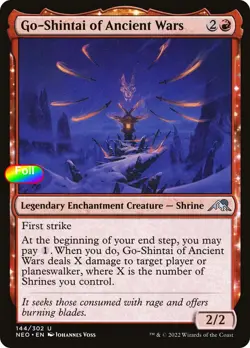 Foil Go-Shintai of Ancient Wars - 144 - LP - Kamigawa: Neon Dynasty - Image 1