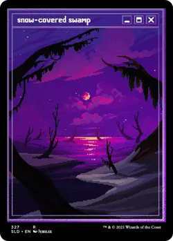 Snow-Covered Swamp (PixelSnowLands.jpg) (Foil Etched) [SLD] NM Foil MTG Magic... - Image 1