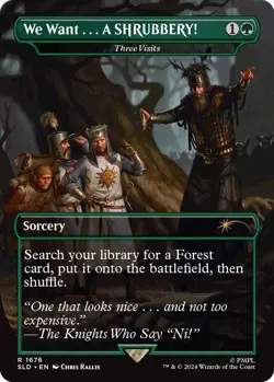 We Want...A SHRUBBERY! - Three Visits [SLD] NM Foil MTG Magic the Gathering - Image 1