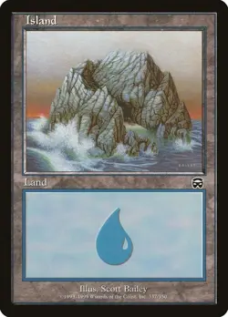 MTG LP/EX Island (337) Mercadian Masques - Image 1