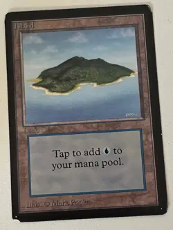 Magic the Gathering MTG Beta Island v.1 (BLUE) MP (Beta Bob) - Image 1