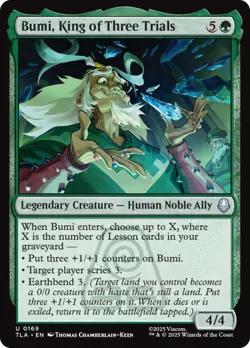 Bumi, King of Three Trials TLA 169 MTG Avatar: The Last Airbender Uncommon Fo... - Image 1