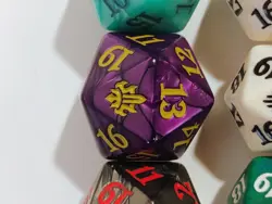 OVERSIZED D20 SPINDOWN Die Lot of 8 Magic the Gathering MTG Dice Lot X4 Mint - Image 2