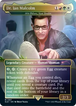 Dr. Ian Malcolm - Atla Palani, Nest Tender (Rainbow Foil) [SLD] NM MTG Magic ... - Image 1