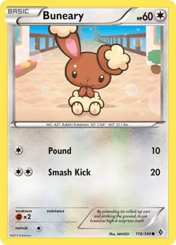 Buneary (116/149) Common NM BCR Boundaries Crossed Pokemon TCG - Image 1