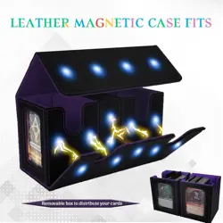 MTG Deck Box, 3-In-1 MTG Commander Deck Storage with Dice Tray, 4 Dividers & 2 C - Image 3