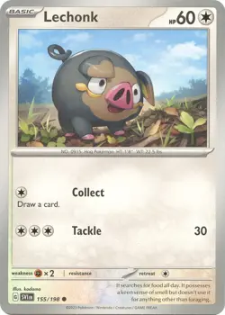 Pokemon Lechonk - 155/198 155/198 SV01: Scarlet & Violet Base Set - Image 1