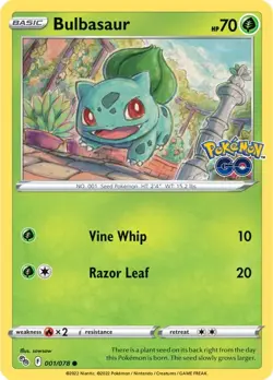 Pokemon Bulbasaur 001/078 Pokemon GO - Image 1
