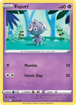 Pokemon Espurr 081/195 SWSH12: Silver Tempest - Image 1