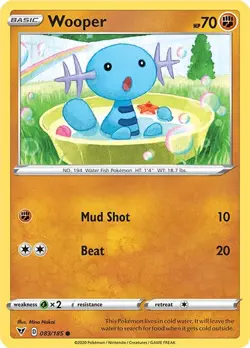 Pokemon Wooper 083/185 SWSH04: Vivid Voltage - Image 1