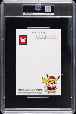 2019 POKEMON CENTER ONLINE MONTHLY POSTCARD DECEMBER 2019 PIKACHU PSA 9 - Image 2