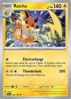 Pokemon Raichu - 064/193 064/193 SV02: Paldea Evolved - Image 1