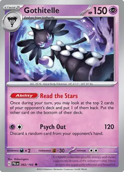 Pokemon Gothitelle 092/193 SV02: Paldea Evolved - Image 1