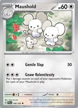 Pokemon Maushold 168/193 SV02: Paldea Evolved - Image 1