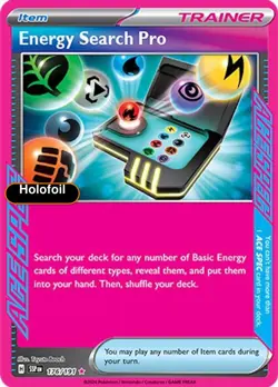 Pokemon Energy Search Pro 176/191 SV08: Surging Sparks Holofoil - Image 1
