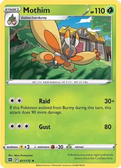 Pokemon Mothim 011/172 SWSH09: Brilliant Stars - Image 1
