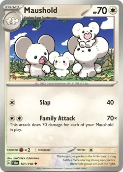 Pokemon Maushold 161/198 SV01: Scarlet & Violet Base Set - Image 1
