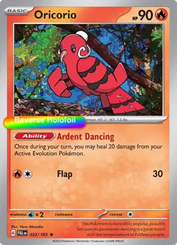 Pokemon Oricorio 033/193 SV02: Paldea Evolved Reverse Holofoil - Image 1