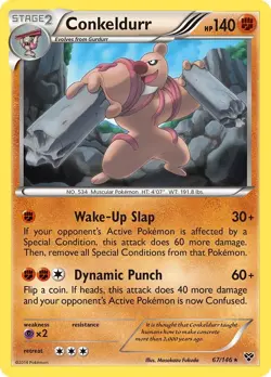 Conkeldurr (67/146) Rare NM XY XY Base Set Pokemon TCG - Image 1
