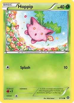 Hoppip (3/114) Common LP STS XY - Steam Siege Pokemon TCG - Image 1