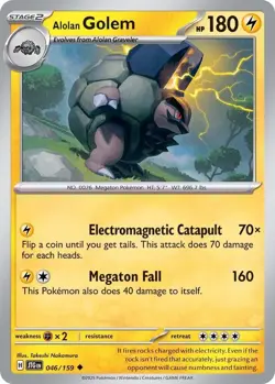 Pokemon Alolan Golem 046/159 SV09: Journey Together - Image 1