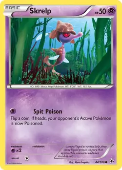 Skrelp (44/106) Reverse Holofoil Common NM FLF XY - Flashfire Pokemon TCG - Image 1