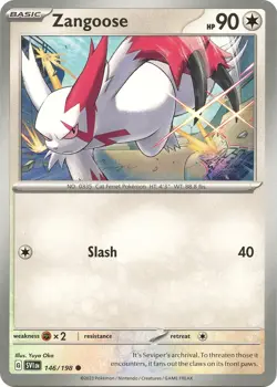 Pokemon Zangoose - 146/198 146/198 SV01: Scarlet & Violet Base Set - Image 1