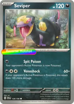 Pokemon Seviper 128/198 SV01: Scarlet & Violet Base Set Reverse Holofoil - Image 1
