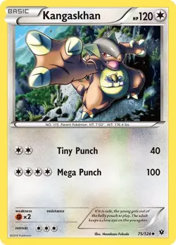 Kangaskhan (75/124) Uncommon NM FCO XY - Fates Collide Pokemon TCG - Image 1