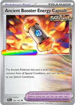 Pokemon Ancient Booster Energy Capsule 140/162 SV05: Temporal Forces Reverse ... - Image 1