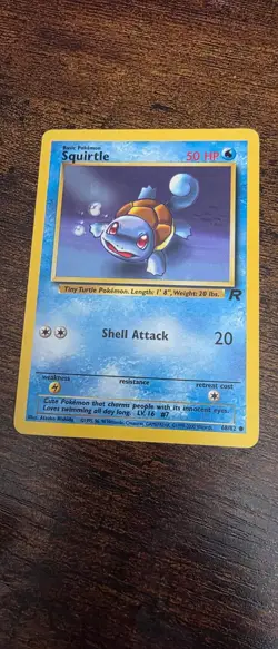 Squirtle 68/82 Common Team Rocket Pokemon Moderately Played - Image 1
