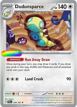 Pokemon Dudunsparce 129/162 SV05: Temporal Forces Holofoil - Image 1