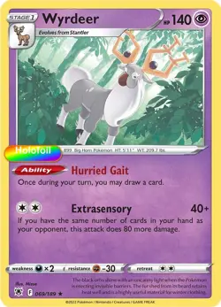 Pokemon Wyrdeer 069/189 SWSH10: Astral Radiance Holofoil - Image 1