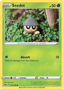 Seedot (011/196) Common NM SWSH11 SWSH11: Lost Origin Pokemon TCG - Image 1