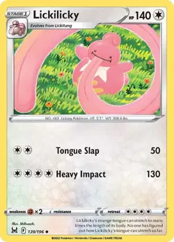 Lickilicky (139/196) Uncommon NM SWSH11 SWSH11: Lost Origin Pokemon TCG - Image 1