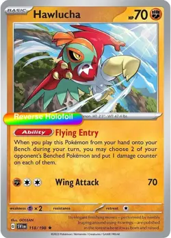 Pokemon Hawlucha 118/198 SV01: Scarlet & Violet Base Set Reverse Holofoil - Image 1