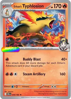 Pokemon Ethan's Typhlosion 034/182 SV10: Destined Rivals Holofoil - Image 1