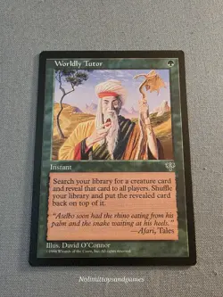 MTG Mirage Worldly Tutor Magic The Gathering Uncommon - Image 1