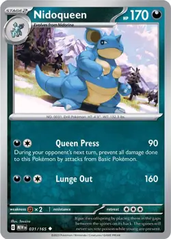 Pokemon Nidoqueen 031/165 SV: Scarlet & Violet 151 - Image 1