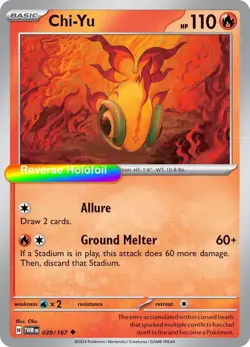 Pokemon Chi-Yu 039/167 SV06: Twilight Masquerade Reverse Holofoil - Image 1