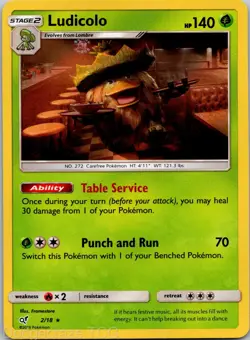 Ludicolo 2/18 Rare Detective Pikachu Pokemon Holo NM - Image 1