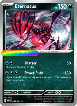 Pokemon Eternatus 069/094 ME02: Phantasmal Flames Reverse Holofoil - Image 1