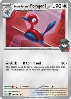 Pokemon Team Rocket's Porygon2 154/182 SV10: Destined Rivals - Image 1