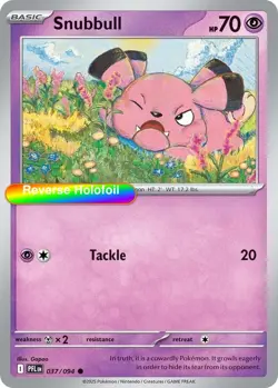 Pokemon Snubbull 037/094 ME02: Phantasmal Flames Reverse Holofoil - Image 1