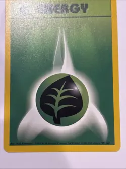 Grass Energy 1st Edition Base Set 99/102 WOTC Vintage Pokemon 1999 - Image 1