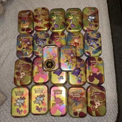 EMPTY Pokemon 151 Mini Tin Full Set of 21, No Cards, Coins, Contents - Tins Only - Image 1