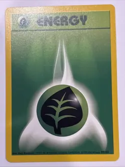 Grass Energy 1st Edition Base Set 99/102 WOTC Vintage Pokemon 1999 - Image 1