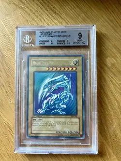 Yugioh BGS 9 Q++ Blue-Eyes White Dragon SDK-001 Mint 1st Edition Graded NA (PSA) - Image 1