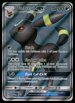 Umbreon GX 142/149 SM Base Set Holo Full Art Ultra Rare Pokemon Card NM+/M - Image 1