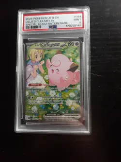 Pokemon TCG Journey Together Lillie's Clefairy EX Card 184/159 Sir PSA9 Mint - Image 1